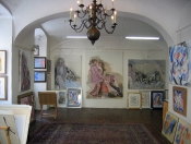 The gallery on the ground floor of the house – permanent exhibition of Rastislav Michal’s art