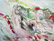 Milenci, olej/plátno, 115×145 cm, 2002