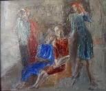 Z cyklu Z páté čtvrti, olej/plátno, 24×28 cm, 1978
