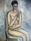 Ženský akt, olej/plátno, 120×90 cm, 1964-65