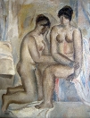 Figurální kompozice, olej/plátno, 115×95 cm, 1964