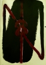 Vladimír Véla, Motanec II,  akryl  a sprej na papíře, 87 x 61 cm, 2010